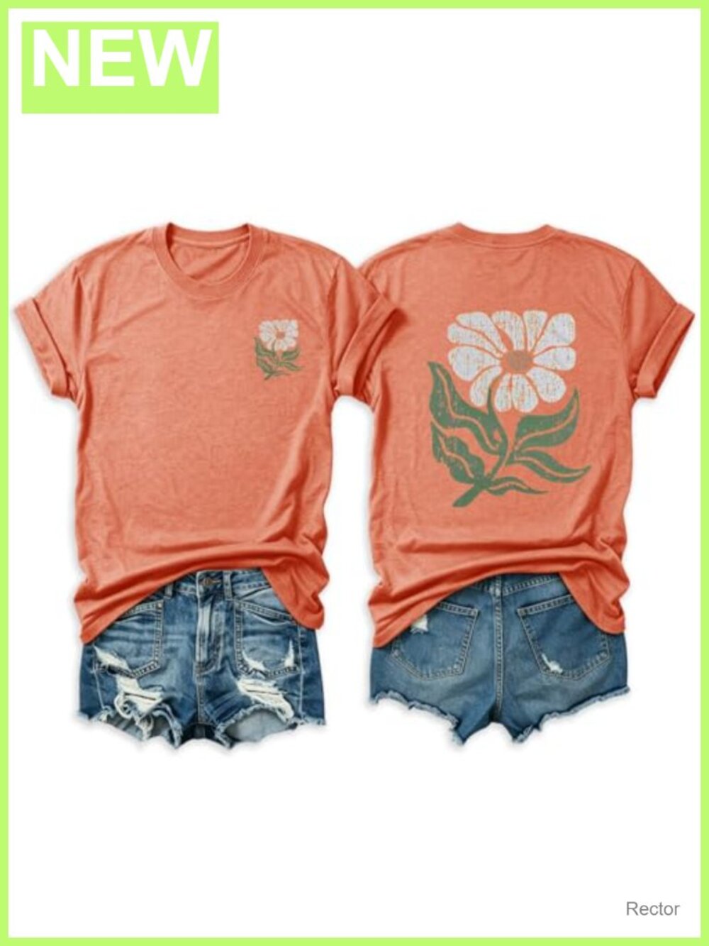 Women's Daisy Graphic T-Shirt, Short Sleeve Crew Neck Summer Tee